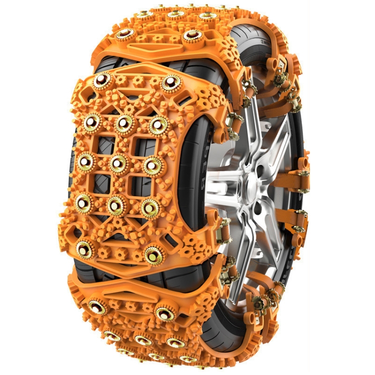 175~265cm Snow Emergency Snow Chains For Car SUV General Tires(Yellow 8764A)
