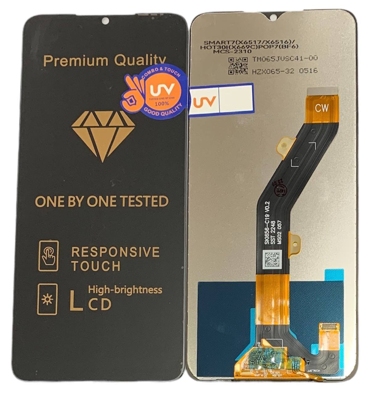 LCD WITH TOUCH SCREEN FOR INFINIX HOT 30I DISPLAY GLASS COMBO FOLDER