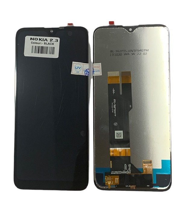 LCD WITH TOUCH SCREEN FOR NOKIA 2.3 (BLACK) DISPLAY GLASS COMBO FOLDER