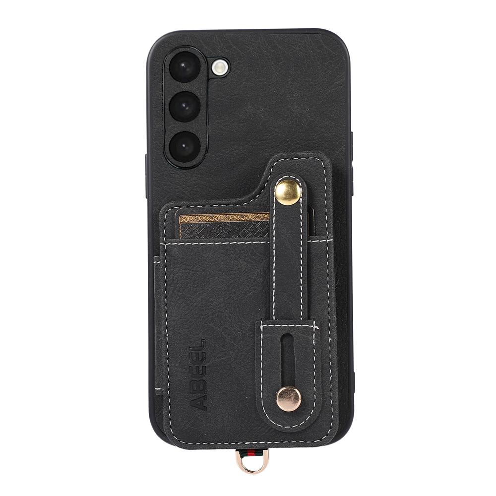 For Samsung Galaxy S23 5G ABEEL Litchi Texture Card Bag PU Phone Case(Black)