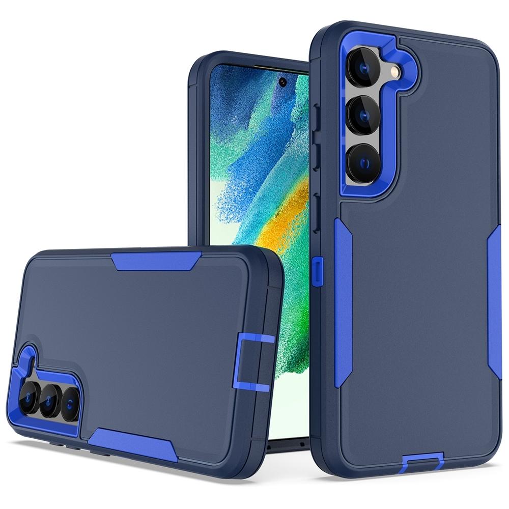 For Samsung Galaxy S23 5G 2 in 1 PC Hybrid TPU Phone Case(Royal Blue+Dark Blue)