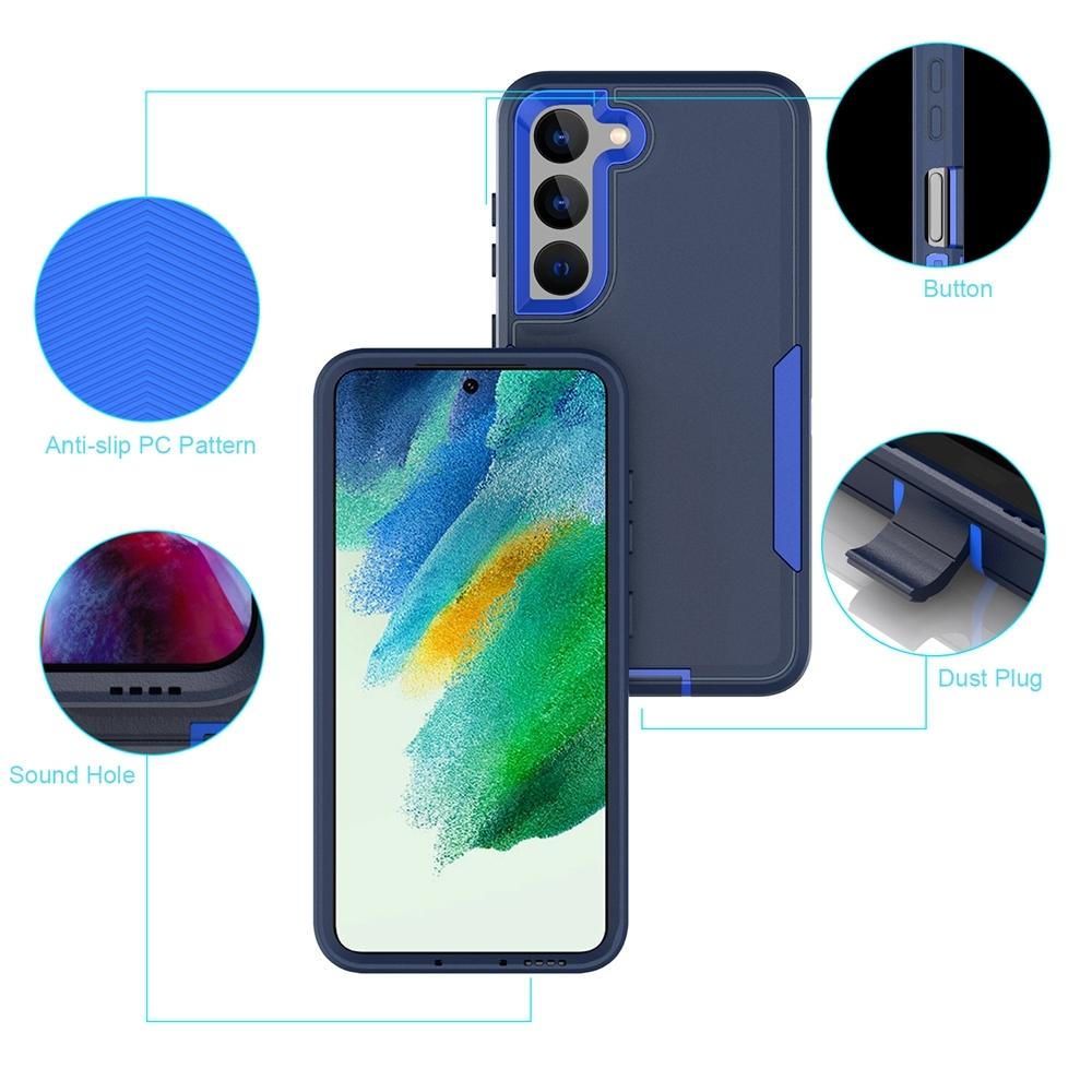 For Samsung Galaxy S23 5G 2 in 1 PC Hybrid TPU Phone Case(Royal Blue+Dark Blue)