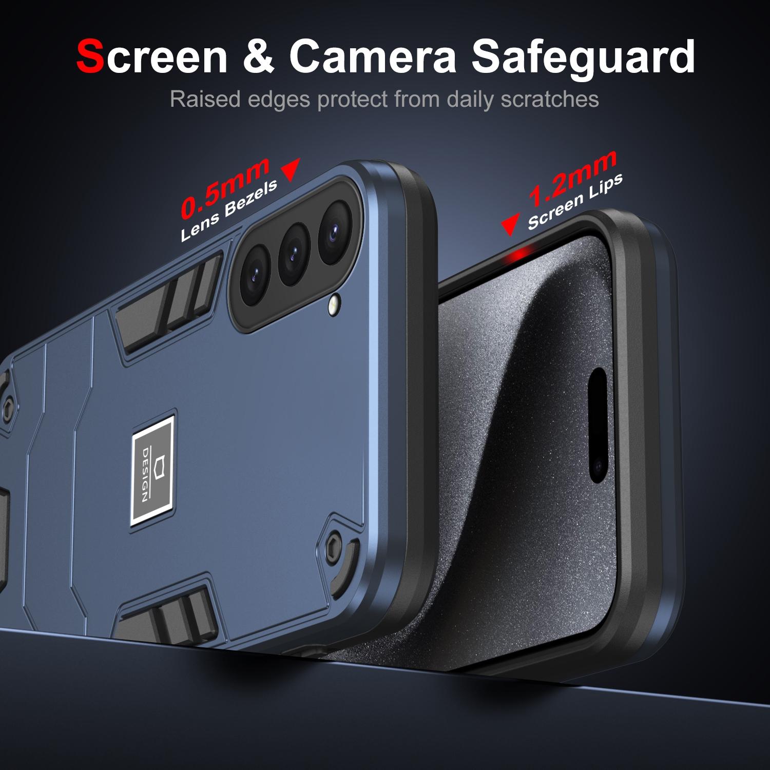 For Samsung Galaxy S23 5G 2 in 1 Shockproof Phone Case(Blue)