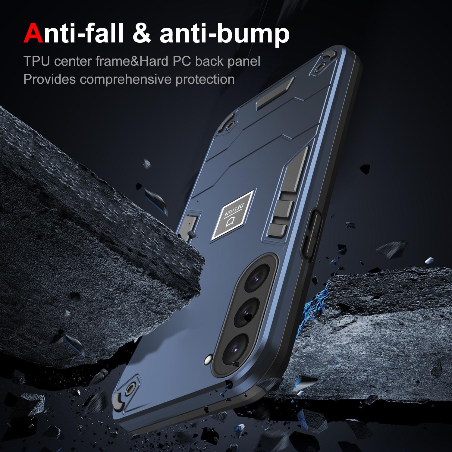For Samsung Galaxy S23 5G 2 in 1 Shockproof Phone Case(Blue)