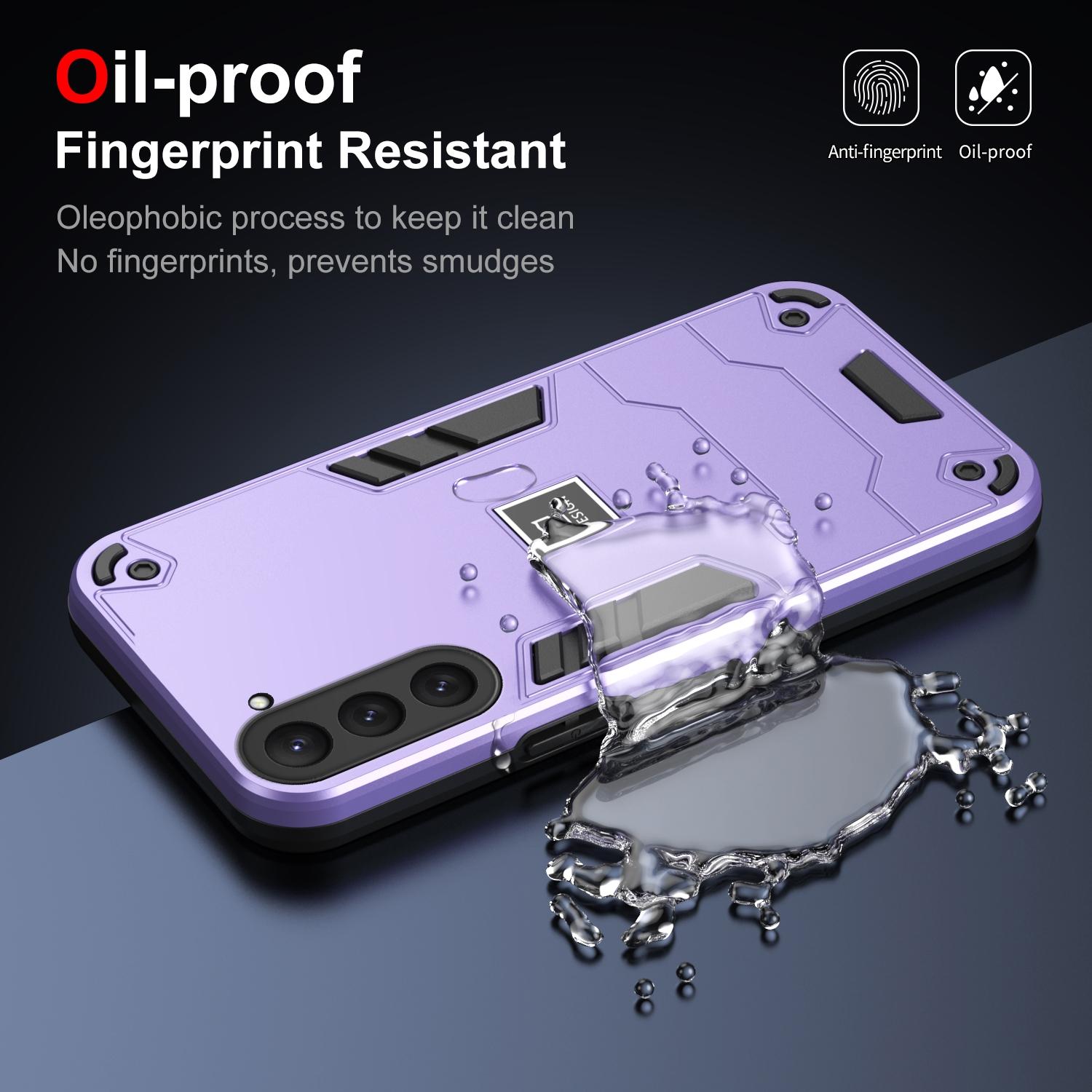 For Samsung Galaxy S23 5G 2 in 1 Shockproof Phone Case(Purple)
