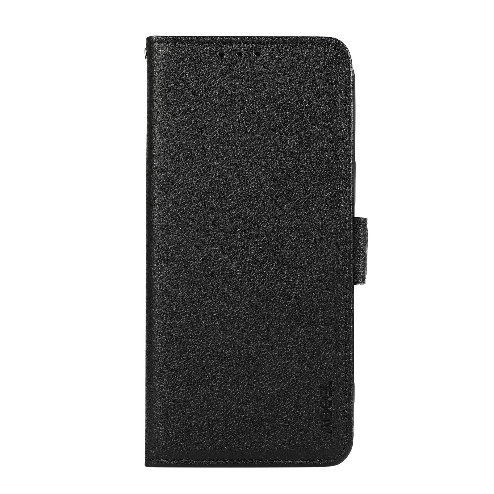 For Samsung Galaxy S23 5G ABEEL Side-Magnetic Litchi Pattern Leather RFID Phone Case(Black)