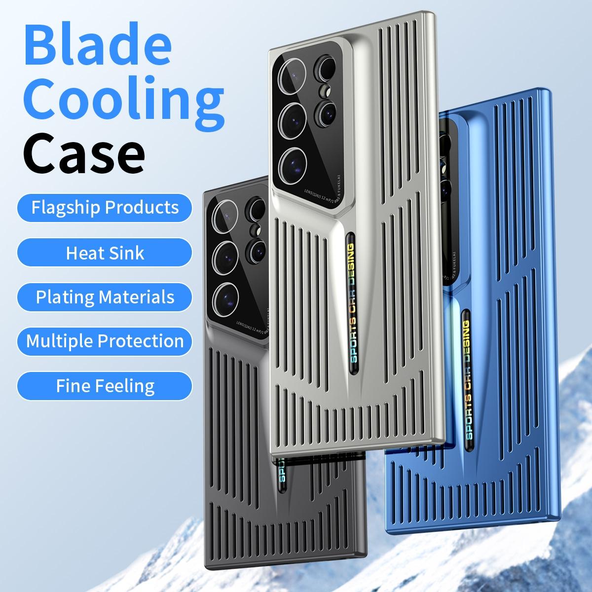 For Samsung Galaxy S23 5G Blade Cooling PC Full Coverage Phone Case(Graphite Black)